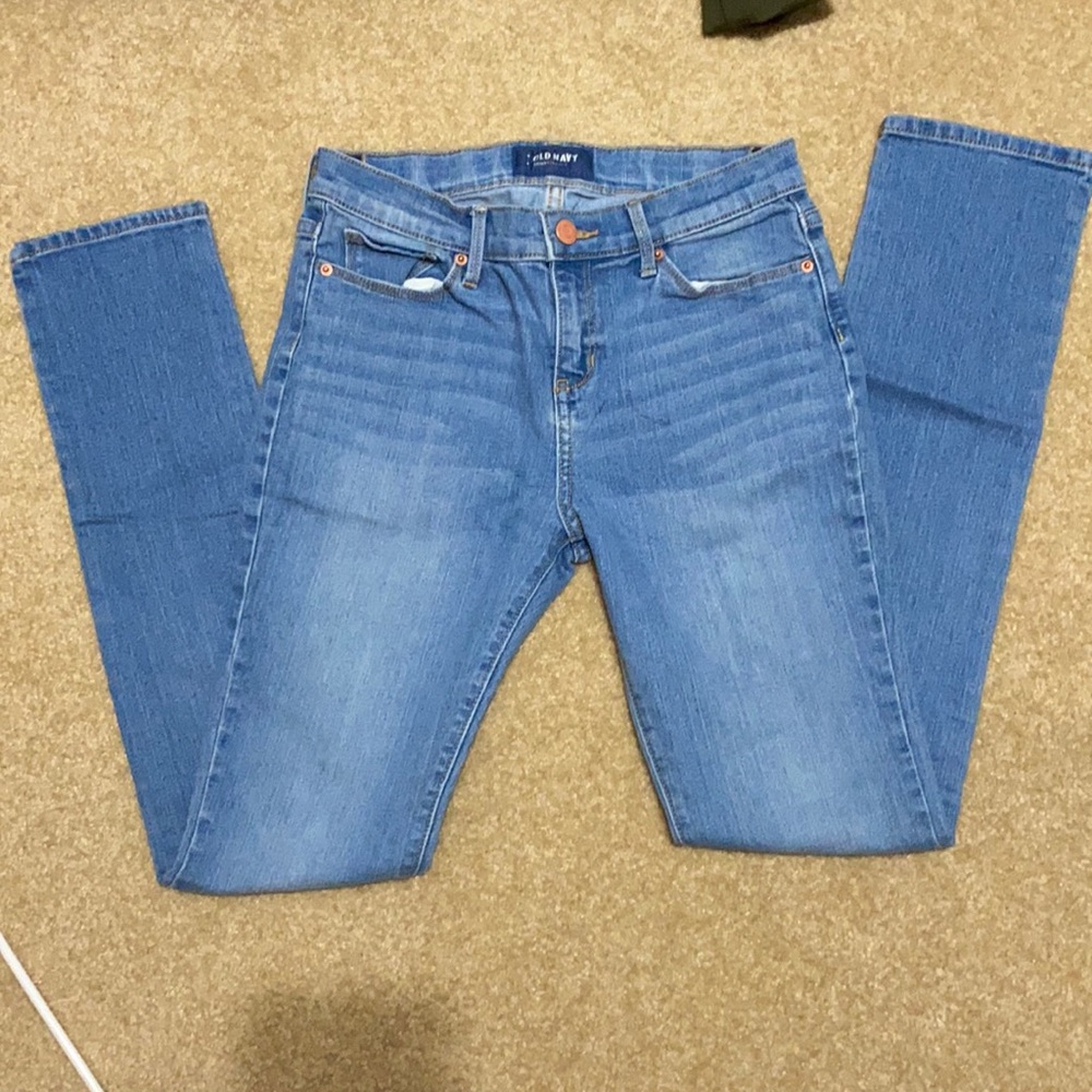 old navy skinny blue jeans